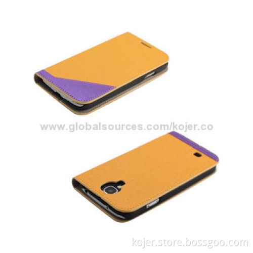 Popular and Elegant Standing Flip Leather Cases for Samsung Galaxy S4 i9500, OEM Orders Welcomed